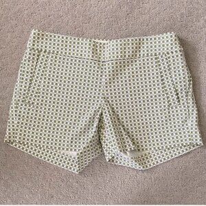 J. CREW geo floral print side-zip shorts, Sz 2.